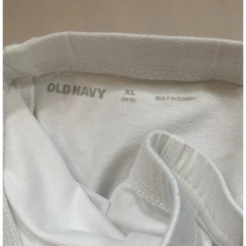 Old Navy Girl’s XL 14/16 Leggings White and Animal Print Built In Tough
